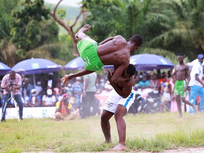 Lutte Evala, festival initiatique Kabyè, région de Kara, Togo